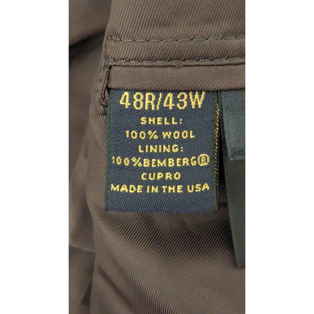 Brooks Brothers Saxxon Makers Merchants Madison Gray Blazer Herringbone USA 48R - Picture 9 of 15